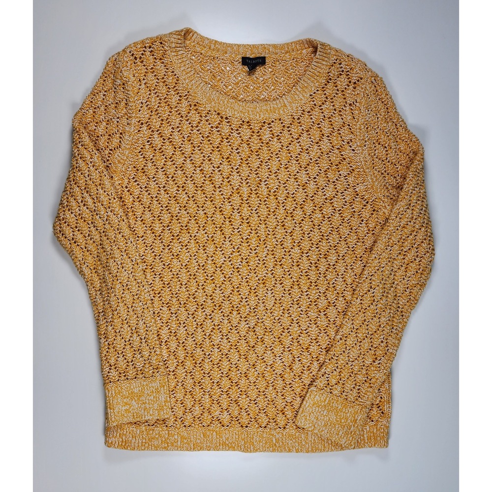 Talbots Women's Open Knit Sweater Size L Boho Coastal Cottagecore